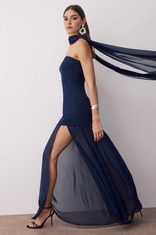 Abito bustier - Blu