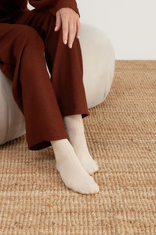 3 pares de calcetines - Beige y marrón