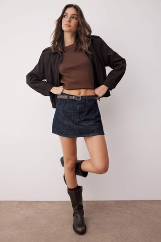 Jupe-short en jean - Bleu