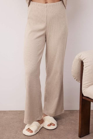 Top e pantaloni relaxed - Beige