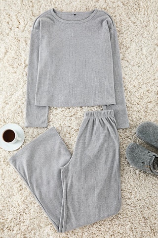 Top e pantaloni relaxed - Grigio