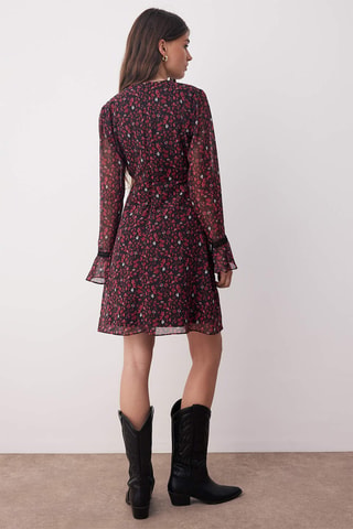 Vestido evasé - Burdeos