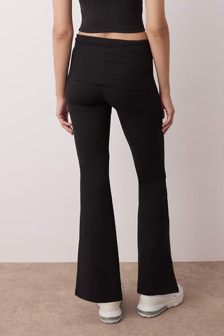 Pantaloni flare - Bordeaux - Nero
