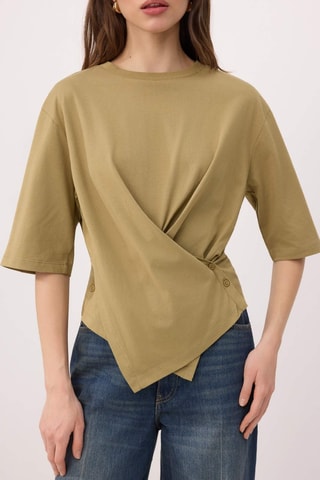 Camiseta regular fit - Caqui