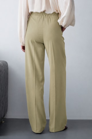 Pantaloni wide legs a vita alta - Marrone scuro - Kaki