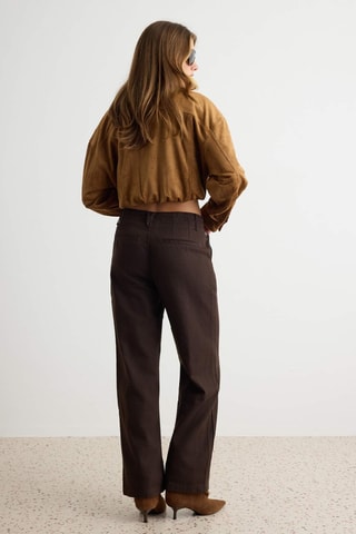 Pantaloni straight - Marrone
