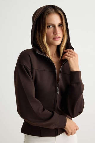 Sweat à capuche - Marron foncé
