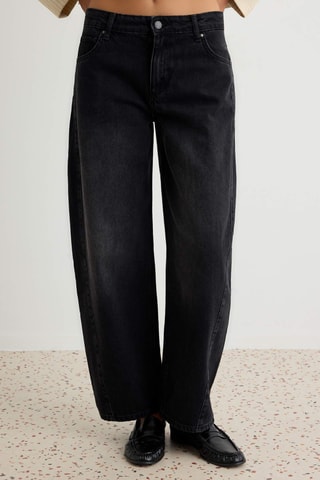 Jeans a vita alta - Nero