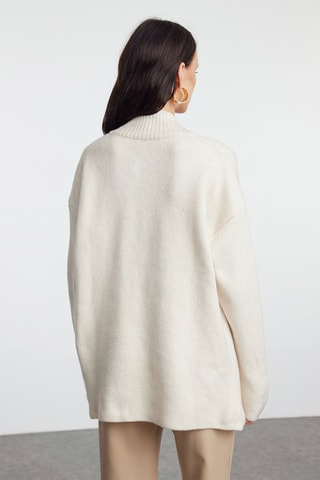 Cardigan oversize - Ecrù - Bianco