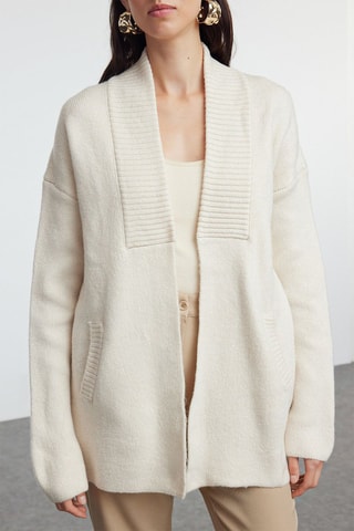 Cardigan oversize - Ecrù - Bianco