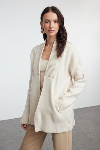Cardigan oversize - Ecrù - Bianco