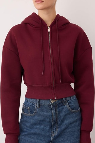 Sweat à capuche - Rouge