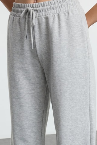 Pantaloni wide legs a vita alta - Grigio