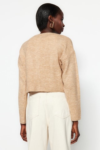 Cardigan - Grigio - Beige