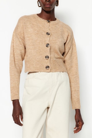 Cardigan - Grigio - Beige