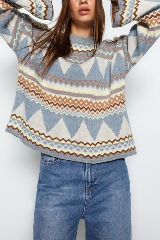 Pull - Bleu et gris