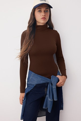 Top slim - Marrone