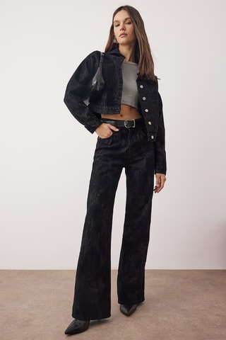 Jean wide legs - Noir et gris