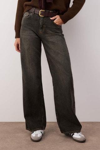 Jeans wide legs - Antracite - Grigio