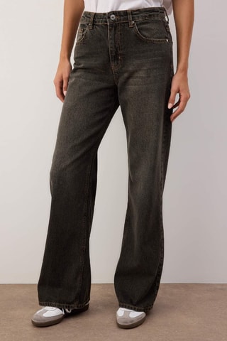 Jeans wide legs - Antracite - Grigio