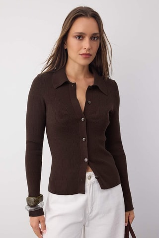 Cardigan - Marrone - Marrone