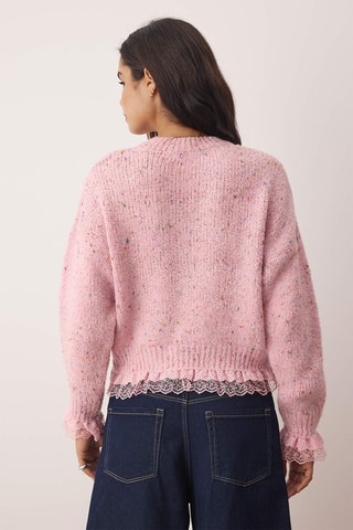 Pull oversize - Bleu, orange et rose