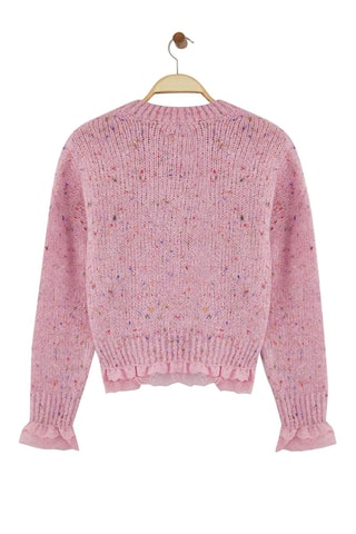 Pull oversize - Bleu, orange et rose