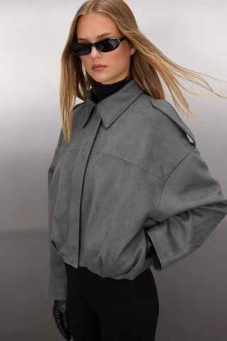 Bomber oversize - Grigio scuro
