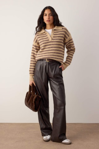 Maglia oversize - Rosa - Marrone chiaro