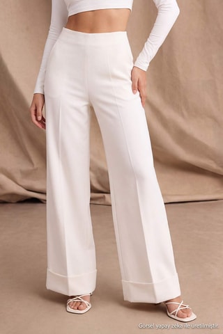 Pantaloni wide legs - Beige