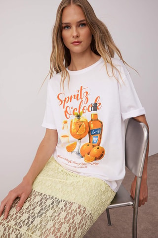 Camiseta oversize - Beige