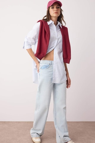 Jeans wide legs - Azzurro