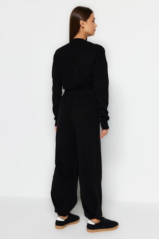 Sudadera y jogging de tiro alto - Negro