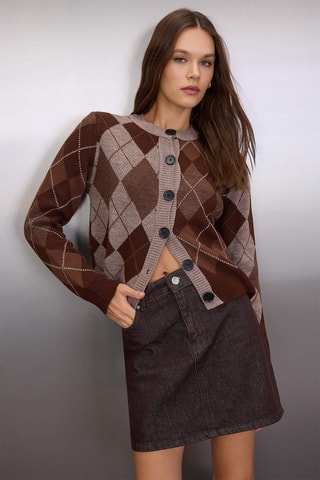 Gilet - Beige et marron
