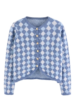Cardigan - Kaki - Blu scuro