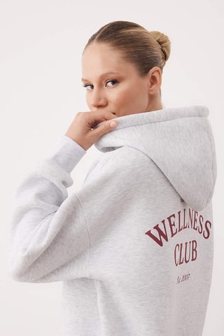 Sweat à capuche - Rouge et gris