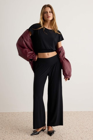Pantalón regular fit - Negro