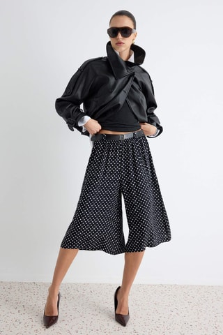 Pantaloni capri - Nero e bianco
