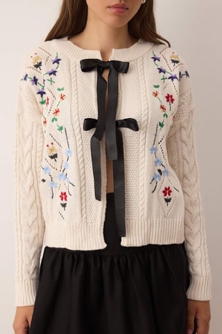 Gilet - Blanc et multicolore