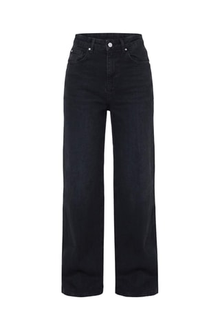Jeans wide legs a vita alta - Nero