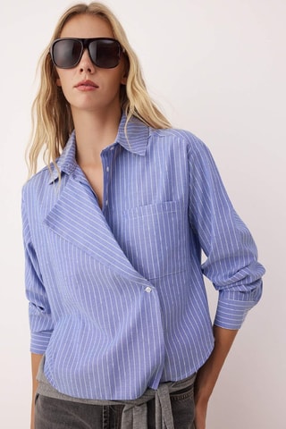 Chemisier oversize - Bleu