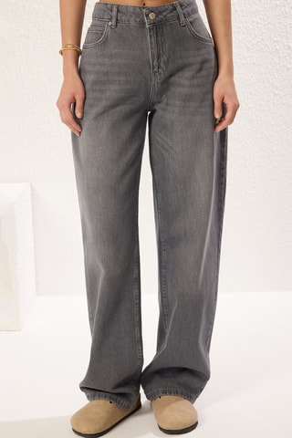 Vaquero wide leg - Blanco y gris
