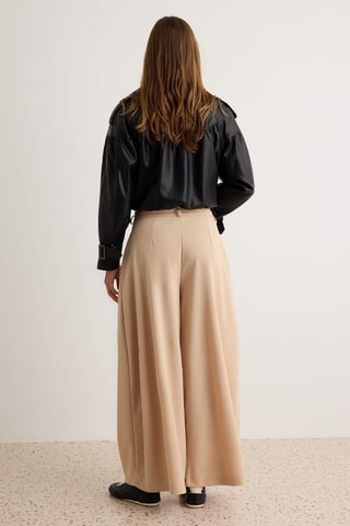 Pantaloni wide legs - Beige