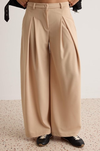 Pantaloni wide legs - Beige