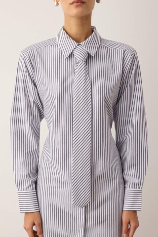 Robe droite - Blanc et gris