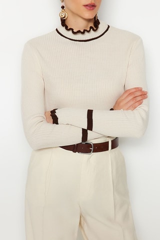 Maglia - Bianco e marrone
