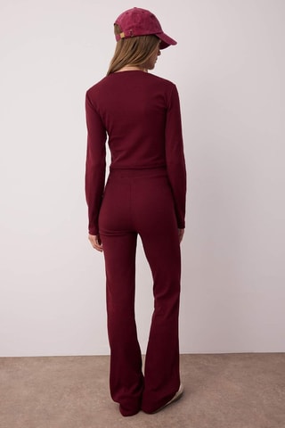 Crop top y pantalón - Burdeos
