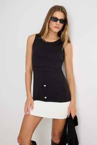 Vestido corto - Negro