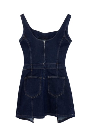 Robe trompe-l’œil en jean - Bleu foncé