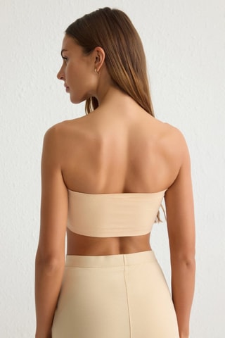 2 sujetadores estilo bandeau - Negro y beige